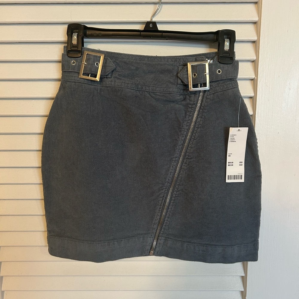 Urban Outfitters Blue Mini Skirt with Buckle Details